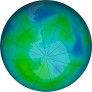 Antarctic ozone map for 2024-02-16